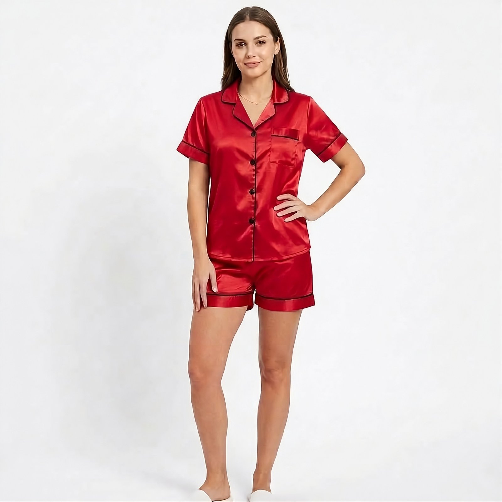 Pijama Para Mujer Camisa Manga Corta y Short - Imagen 7