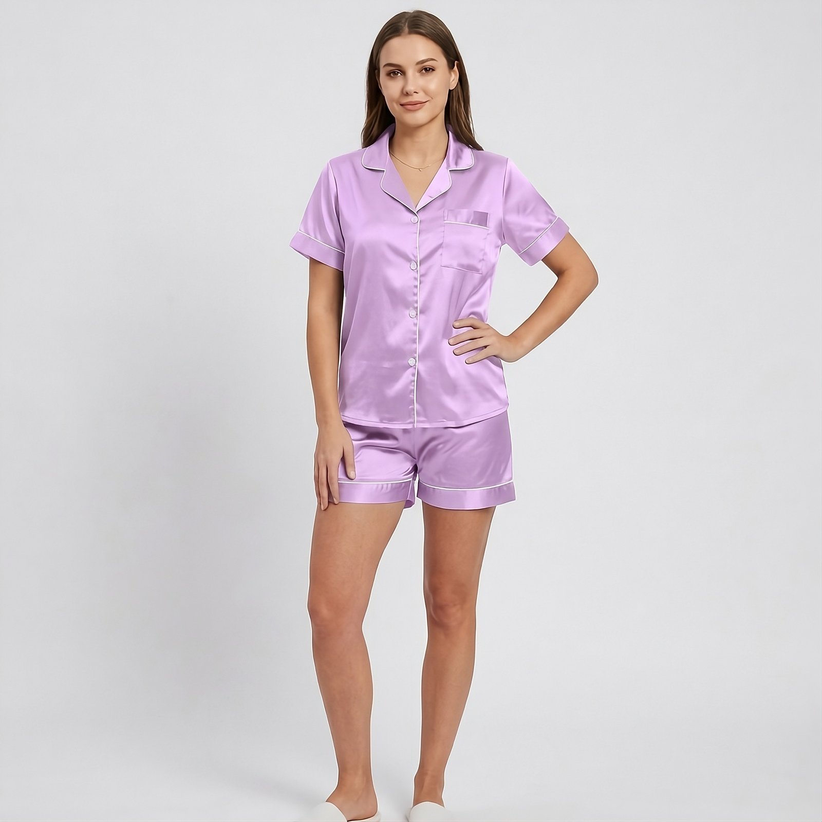Pijama Para Mujer Camisa Manga Corta y Short - Imagen 5