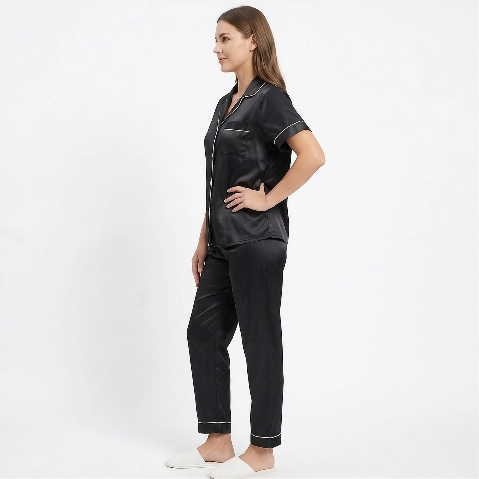 Pijama Para Mujer Camisa Manga Corta Y Pantalón - Imagen 4