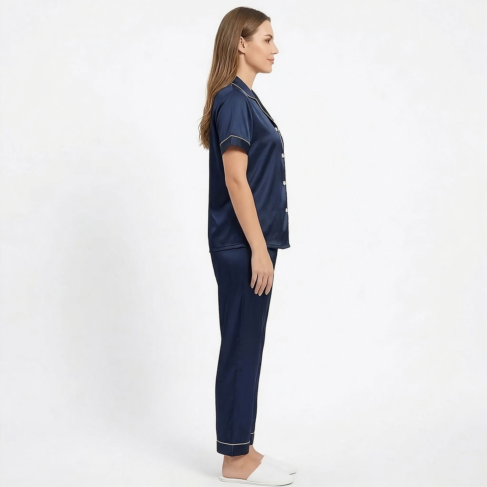 Pijama Para Mujer Camisa Manga Corta Y Pantalón - Imagen 7