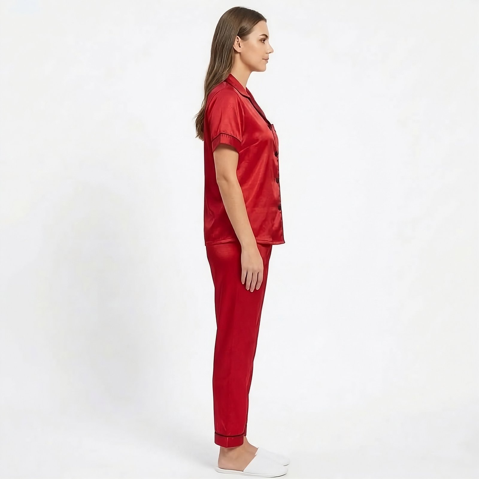 Pijama Para Mujer Camisa Manga Corta Y Pantalón - Imagen 9