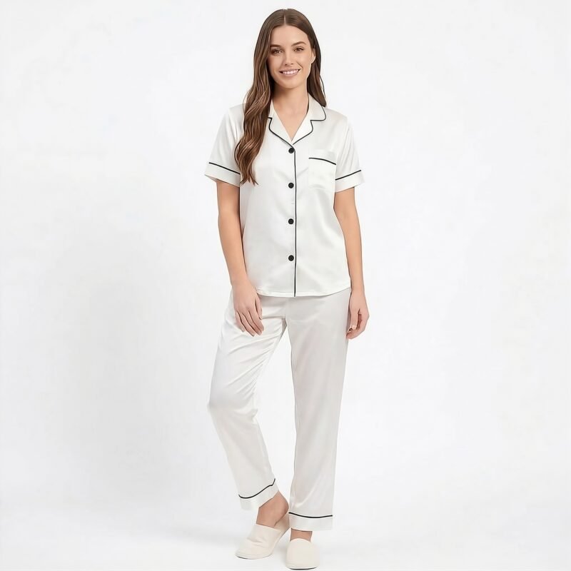Pijama Para Mujer Camisa Manga Corta Y Pantalón