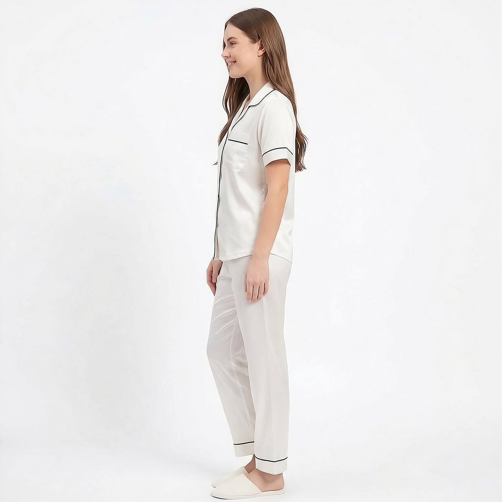 Pijama Para Mujer Camisa Manga Corta Y Pantalón - Imagen 2
