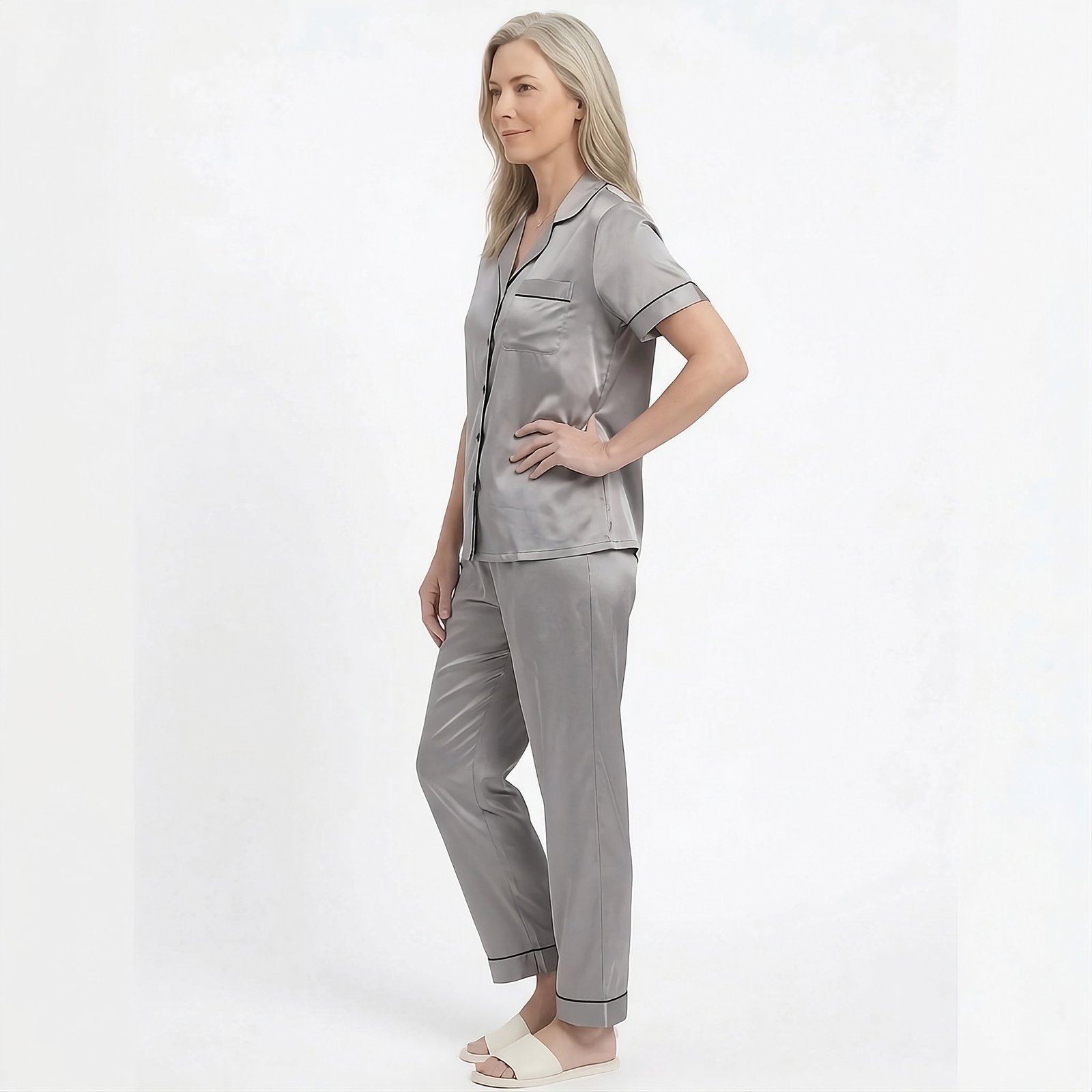 Pijama Para Mujer Camisa Manga Corta Y Pantalón - Imagen 16