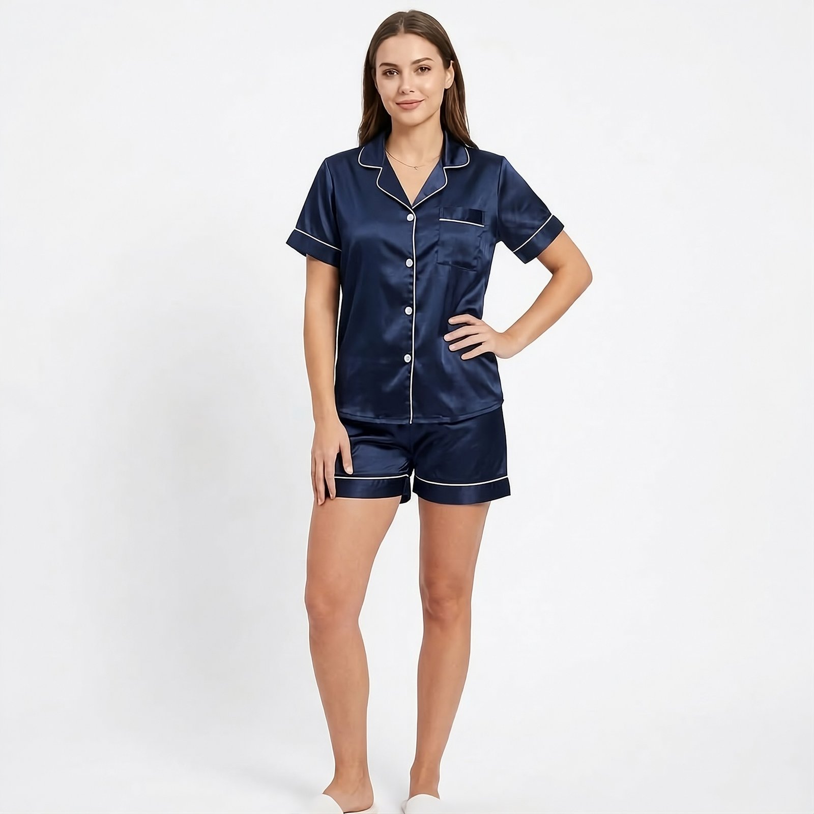 Pijama Para Mujer Camisa Manga Corta y Short - Imagen 11