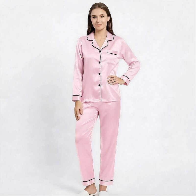 Pijama Para Mujer Camisa Manga Larga y Pantalón